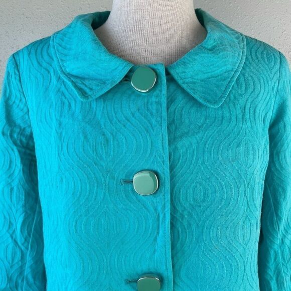 Trenz PetiteTurquoise Blue Blazer Jacket EUC - Picture 2 of 8